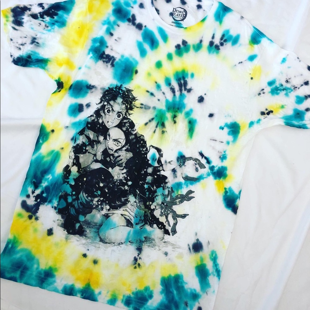Demon Slayer Tie Dye Shirt • Handmade